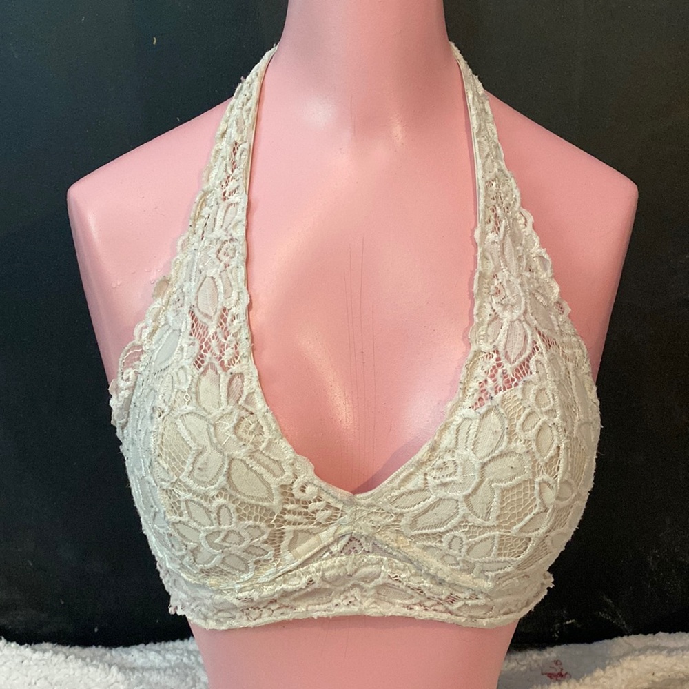 White/Off White Halter Bralette